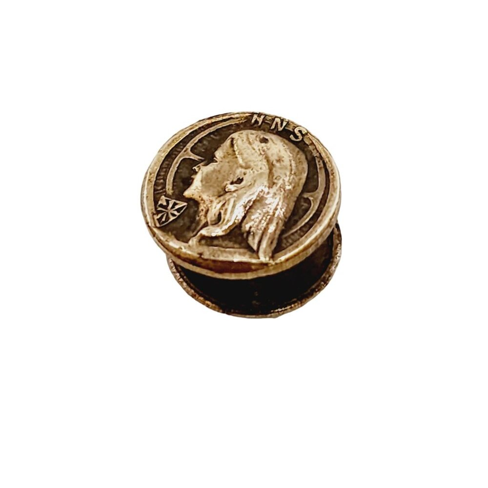 Antique 10kt Gold HNS 1909 Barclay St. NY Stud (A5288)